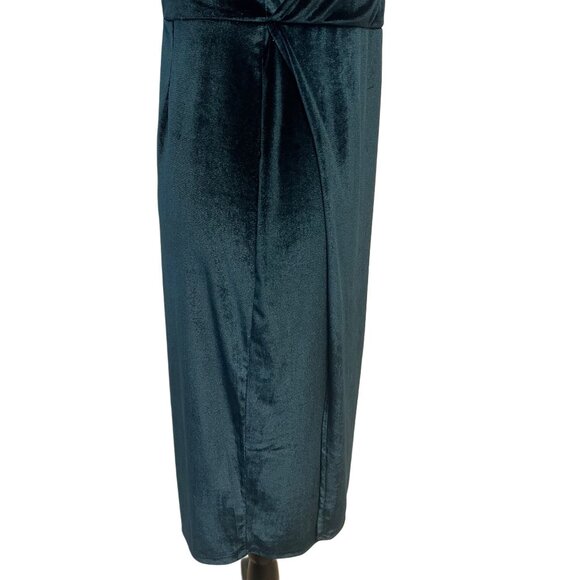 Lulus Velvet Wrap Midi Dress Sleeveless V-Neckline Adjustable Party Large NWT - Picture 5 of 10